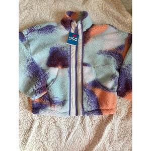 DSG Girl's Fleece Jacket with‎ Colorful Pattern Size Medium 10/12